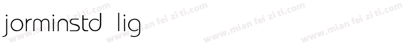 jorminstd light字体转换